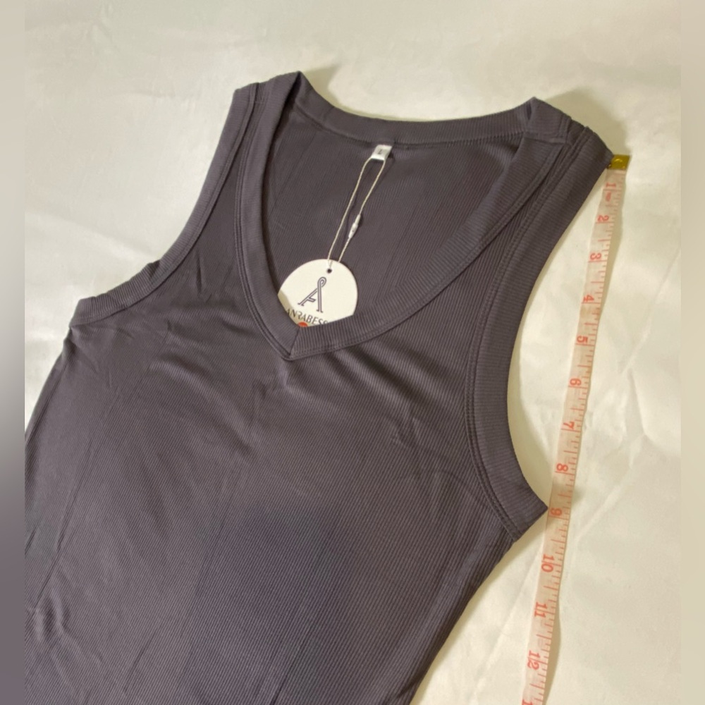 NWT Anrabess V-Neck Ribbed Knit Tank Top - Picture 10 of 16